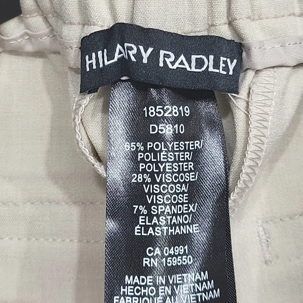 Hilary Radley Womens Pull On Ankle Pants with Pockets Small Size Light Sand - Picture 6 of 9